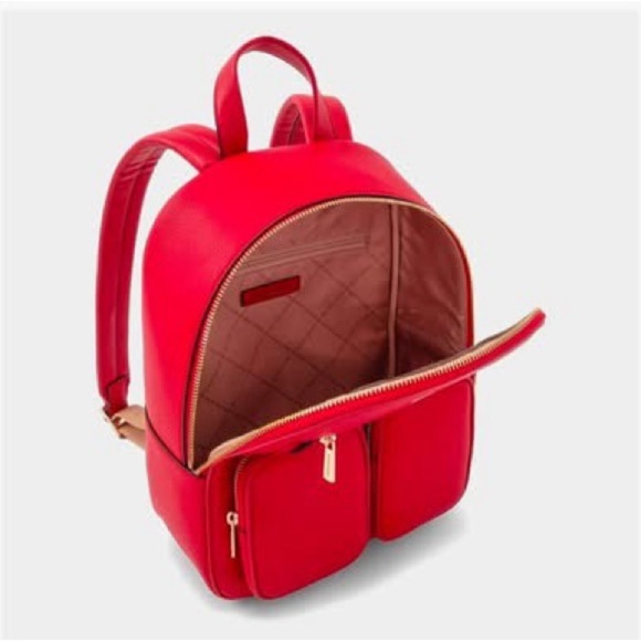 BNWT Michael Kors Leather Jet Set Red Medium Backpack - Picture 1 of 10